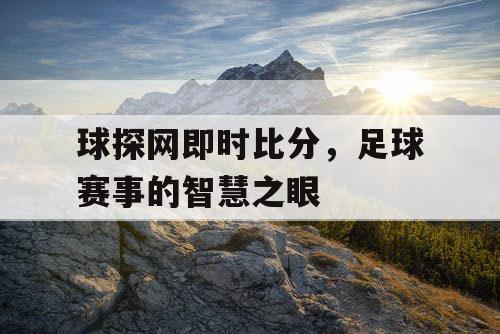 球探网即时比分，足球赛事的智慧之眼