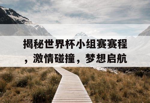 揭秘世界杯小组赛赛程，激情碰撞，梦想启航