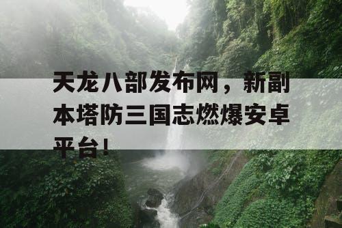 天龙八部发布网，新副本塔防三国志燃爆安卓平台！