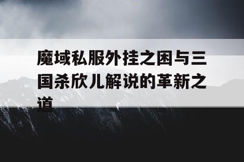 魔域私服外挂之困与三国杀欣儿解说的革新之道