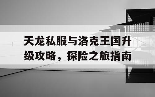 天龙私服与洛克王国升级攻略，探险之旅指南