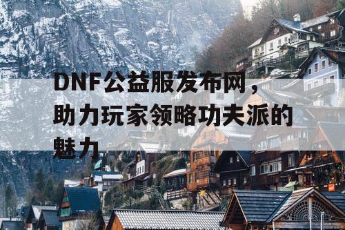 DNF公益服发布网，助力玩家领略功夫派的魅力