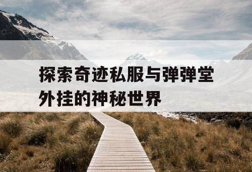探索奇迹私服与弹弹堂外挂的神秘世界