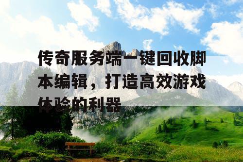传奇服务端一键回收脚本编辑，打造高效游戏体验的利器