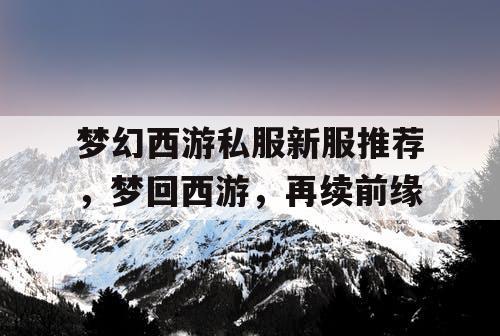 梦幻西游私服新服推荐，梦回西游，再续前缘