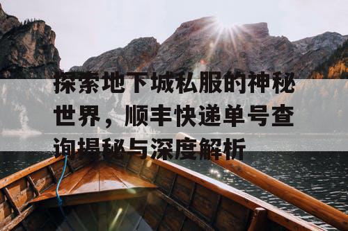探索地下城私服的神秘世界，顺丰快递单号查询揭秘与深度解析
