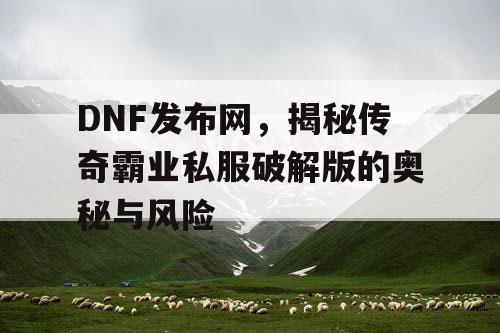 DNF发布网,揭秘传奇霸业私服破解版的奥秘与风险 DNF发布网,揭秘传奇霸业私服破解版的奥秘与风险