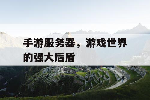 手游服务器，游戏世界的强大后盾
