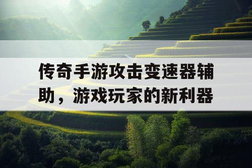 传奇手游攻击变速器辅助,游戏玩家的新利器 传奇手游攻击变速器辅助,游戏玩家的新利器