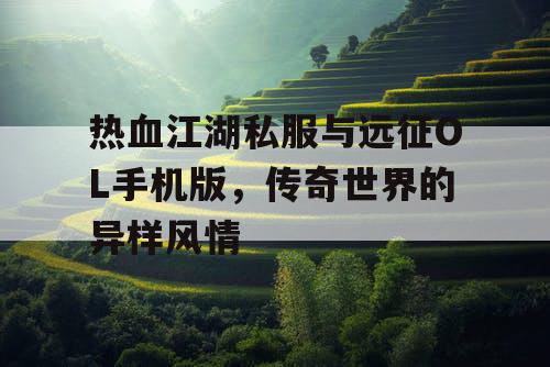 热血江湖私服与远征OL手机版，传奇世界的异样风情
