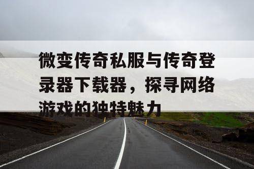 微变传奇私服与传奇登录器下载器，探寻网络游戏的独特魅力