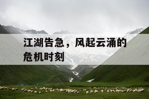 江湖告急，风起云涌的危机时刻