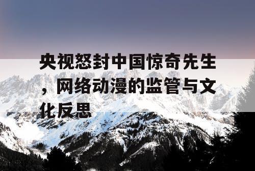 央视怒封中国惊奇先生，网络动漫的监管与文化反思