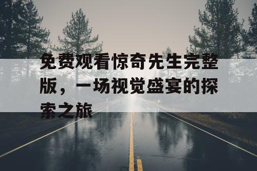免费观看惊奇先生完整版,一场视觉盛宴的探索之旅 免费观看惊奇先生完整版,一场视觉盛宴的探索之旅
