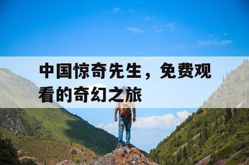 中国惊奇先生，免费观看的奇幻之旅