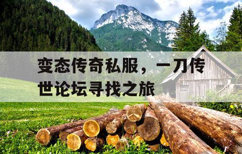 变态传奇私服，一刀传世论坛寻找之旅
