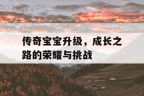 传奇宝宝升级,成长之路的荣耀与挑战 传奇宝宝升级,成长之路的荣耀与挑战