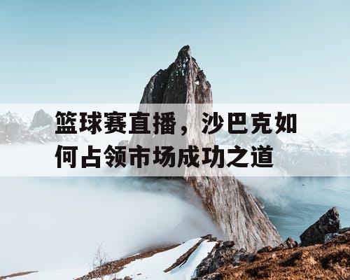 篮球赛直播,沙巴克如何占领市场成功之道 篮球赛直播,沙巴克如何占领市场成功之道