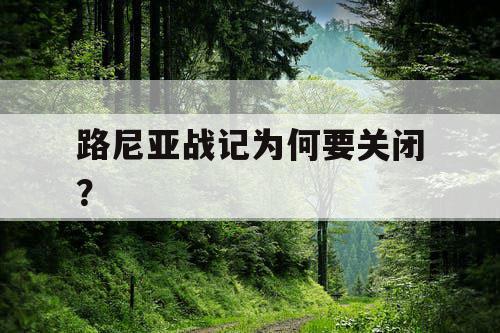 路尼亚战记为何要关闭? 路尼亚战记为何要关闭?