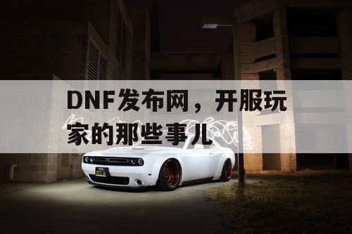 DNF发布网,开服玩家的那些事儿 DNF发布网,开服玩家的那些事儿