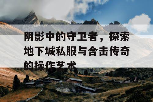 阴影中的守卫者,探索地下城私服与合击传奇的操作艺术 阴影中的守卫者,探索地下城私服与合击传奇的操作艺术