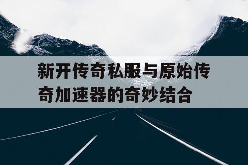 新开传奇私服与原始传奇加速器的奇妙结合 新开传奇私服与原始传奇加速器的奇妙结合