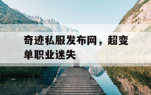 奇迹私服发布网,超变单职业迷失 奇迹私服发布网,超变单职业迷失