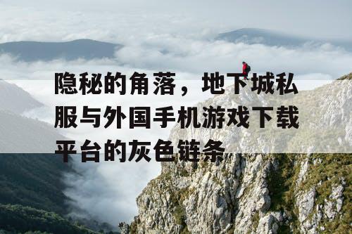 隐秘的角落,地下城私服与外国手机游戏下载平台的灰色链条 隐秘的角落,地下城私服与外国手机游戏下载平台的灰色链条