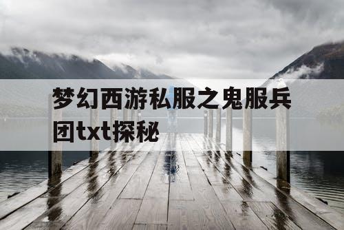 梦幻西游私服之鬼服兵团txt探秘