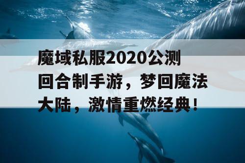 魔域私服2020公测回合制手游,梦回魔法大陆,激情重燃经典! 魔域私服2020公测回合制手游,梦回魔法大陆,激情重燃经典!