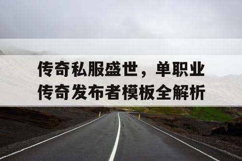 传奇私服盛世,单职业传奇发布者模板全解析 传奇私服盛世,单职业传奇发布者模板全解析