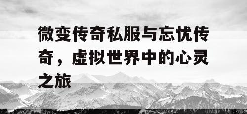 微变传奇私服与忘忧传奇,虚拟世界中的心灵之旅 微变传奇私服与忘忧传奇,虚拟世界中的心灵之旅