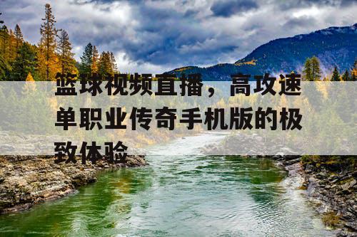 篮球视频直播,高攻速单职业传奇手机版的极致体验 篮球视频直播,高攻速单职业传奇手机版的极致体验