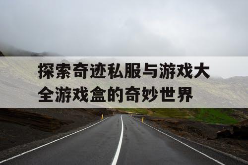 探索奇迹私服与游戏大全游戏盒的奇妙世界