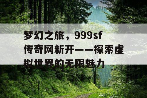 梦幻之旅,999sf传奇网新开——探索虚拟世界的无限魅力 梦幻之旅,999sf传奇网新开——探索虚拟世界的无限魅力
