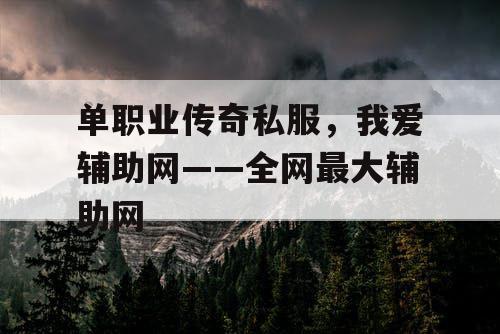 单职业传奇私服,我爱辅助网——全网最大辅助网 单职业传奇私服,我爱辅助网——全网最大辅助网