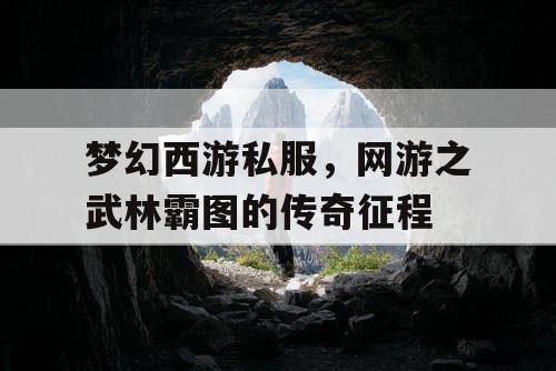 梦幻西游私服，网游之武林霸图的传奇征程