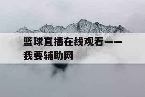 篮球直播在线观看——我要辅助网