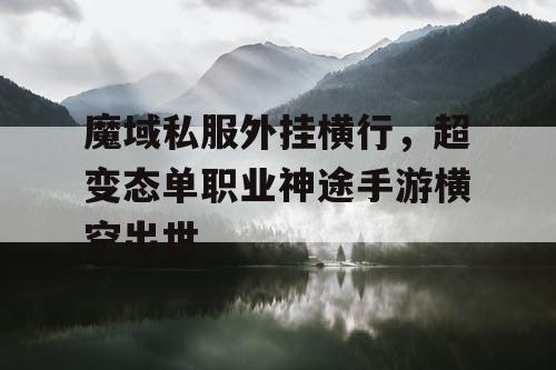 魔域私服外挂横行,超变态单职业神途手游横空出世 魔域私服外挂横行,超变态单职业神途手游横空出世