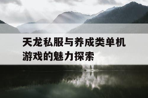 天龙私服与养成类单机游戏的魅力探索 天龙私服与养成类单机游戏的魅力探索