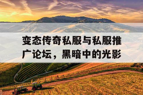 变态传奇私服与私服推广论坛，黑暗中的光影