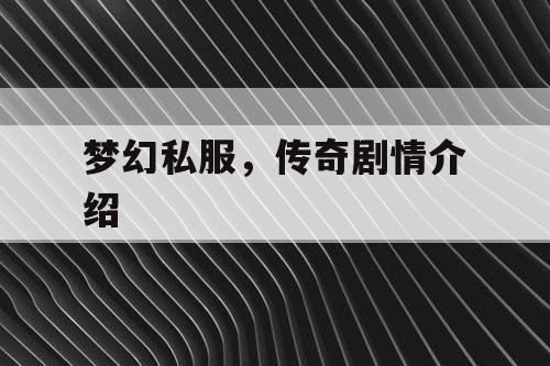 梦幻私服，传奇剧情介绍