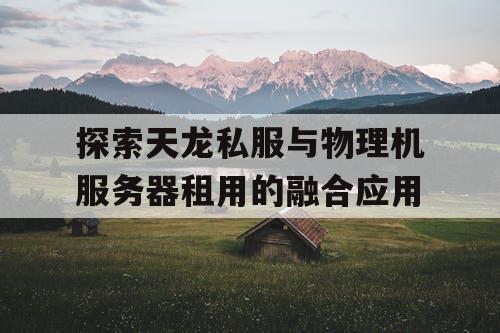 探索天龙私服与物理机服务器租用的融合应用