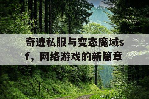 奇迹私服与变态魔域sf，网络游戏的新篇章