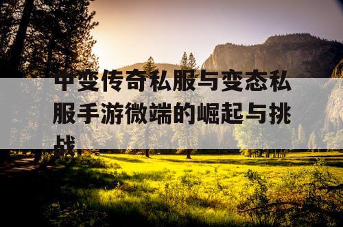 中变传奇私服与变态私服手游微端的崛起与挑战
