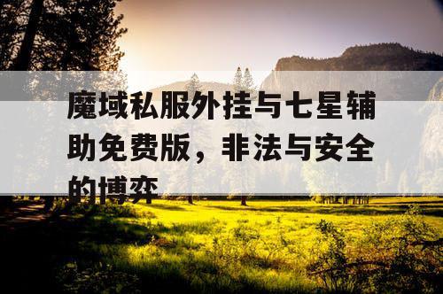 魔域私服外挂与七星辅助免费版，非法与安全的博弈