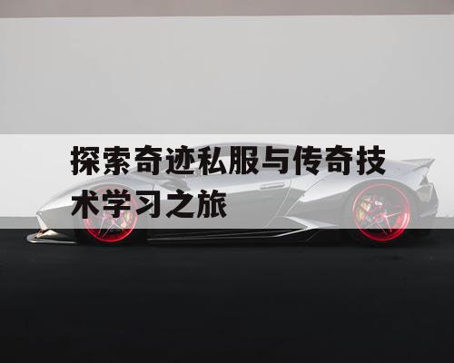 探索奇迹私服与传奇技术学习之旅 探索奇迹私服与传奇技术学习之旅