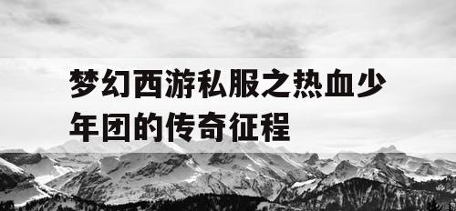 梦幻西游私服之热血少年团的传奇征程 梦幻西游私服之热血少年团的传奇征程