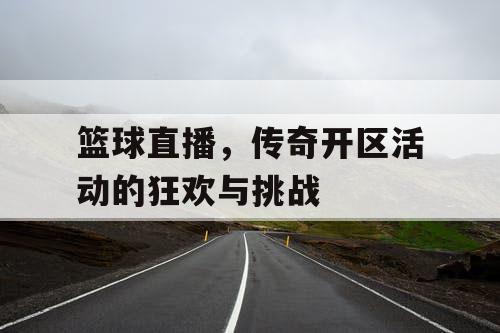 篮球直播,传奇开区活动的狂欢与挑战 篮球直播,传奇开区活动的狂欢与挑战