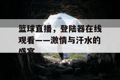 篮球直播,登陆器在线观看——激情与汗水的盛宴 篮球直播,登陆器在线观看——激情与汗水的盛宴